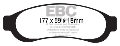 EBC 05-07 Ford F350 (inc Super Duty) 5.4 DRW 2WD Extra Duty Rear Brake Pads - ED91779