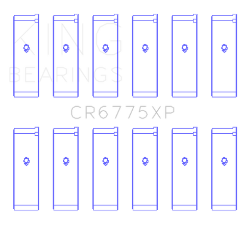 King Engine Bearings Nissan VQ35DE Performance Rod Bearing Set - Size STD - CR6775XP