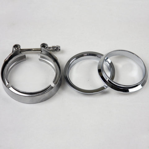 Granatelli 3.0in Mating Male to Female Flanges w/V-Band Clamp - 308530-1