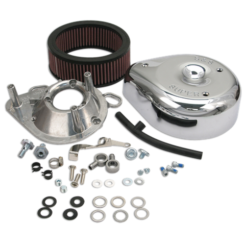 S&S Cycle 99-06 BT Teardrop Air Cleaner Kit for Super E/G Carb - 17-0403