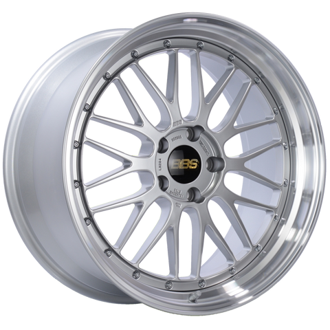 BBS LM 20x10 5x120 ET33 Diamond Silver Center Diamond Cut Lip Wheel -82mm PFS/Clip Required - LM284DSPK