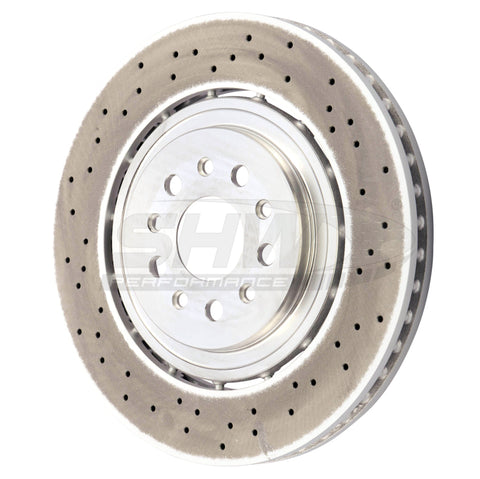 SHW 15-21 Maserati Ghibli 3.0L w/Sport Pkg Front Cross-Drilled Lightweight Brake Rotor (670030935) - MFX41561