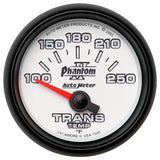 Autometer Phantom II 52.4mm Short Sweep Electronic 100-350 Def F Transmission Temperature Gauge - 7549