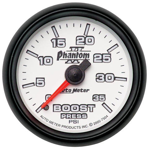 Autometer Phantom II 52.4mm Mechanical 0-35 PSI Boost Gauge - 7504