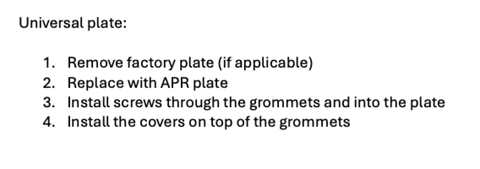 APR License Plate - Silver Logo/Black Plate - A1000015