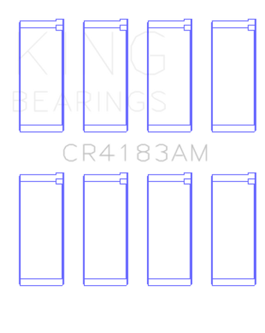 King Engine Bearings Chrysler/Mitsubishi 122ci 2.0L (Size 0.25) Rod Bearing Set - CR4183AM0.25