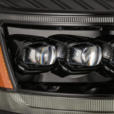 AlphaRex 06-08 Ram 1500HD NOVA LED Proj Headlights Plnk Style Alpha Blk w/Seq Signal/DRL/Amber LED - 880538