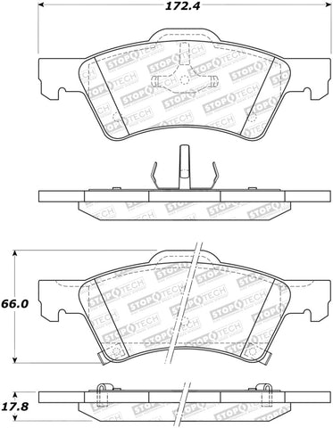 StopTech Street Brake Pads - 308.08570