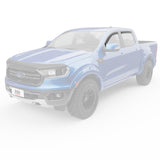EGR 19+ Ford Ranger Crew Cab In-Channel Window Visors - Dark Smoke - Set of 4 (573551) - 573551