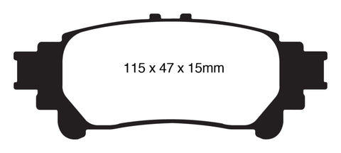 EBC 13+ Lexus GS350 3.5 RWD Yellowstuff Rear Brake Pads - DP41850R