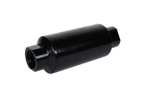 Aeromotive In-Line Filter 10AN 10 Micron Microglass Element Bright-Dip Black 2in OD - 12350