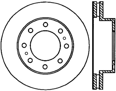 StopTech 01-09 Chevrolet Silverado 2500HD 3500 Front Left Slotted & Drilled Cryo Rotor - 127.66059CL