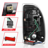 ANZO 1997-2004 Dodge Dakota LED Taillights Black Housing Smoke Lens Pair - 311348
