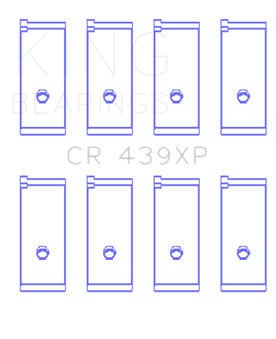 King Acura B17A1/B18A1/B18B1 (Size 0.025mm) Performance Rod Bearing Set - CR439XP.026