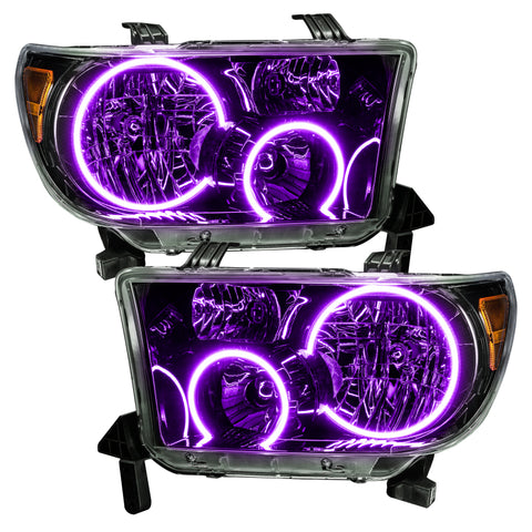 Oracle 07-11 Toyota Tundra Pre-Assembled Headlights - Black Housing - ColorSHIFT - 7119-330
