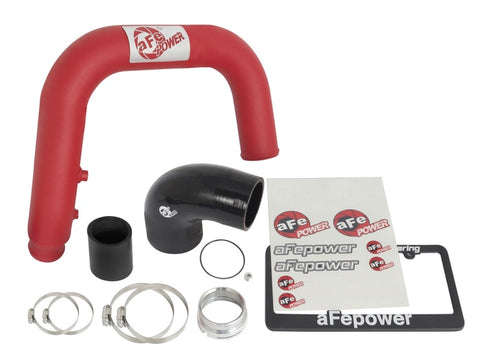 aFe BladeRunner 2.5in Red IC Tube Hot Side w/ Coupling & Clamp Kit 2016 GM Colorado/Canyon 2.8L - 46-20268-R
