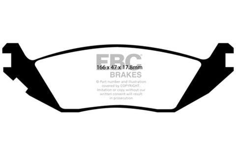 EBC 06-09 Chrysler Aspen 4.7 Ultimax2 Rear Brake Pads - UD967