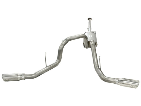aFe MACHForce XP Exhausts 3inSS Dual Side Exit Cat-Back 11-14 Ford F150 Ecoboost V6-3.5L (TT) - 49-43056-P