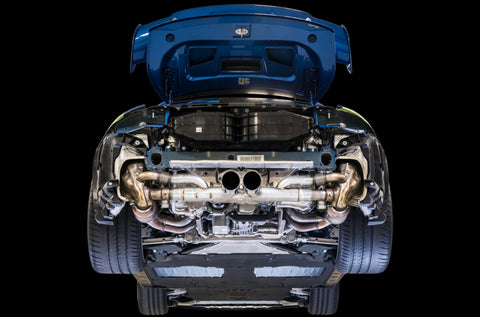 AWE Tuning Porsche 991 GT3 / RS Center Muffler Delete - Chrome Silver Tips - 3010-32036