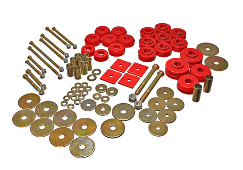 Energy Suspension 67-72 Denali XL/Suburban/Yukon XL 2WD/4WD/67-95 K-5 Blazer Red Body(cab) Mount Set - 3.4149R