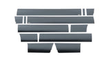 Putco 09-14 Ford F-150 Super Crew Cab 5.5 Box - 7in Wide (12pcs) Black Platinum Rocker Panels - 9751418BP