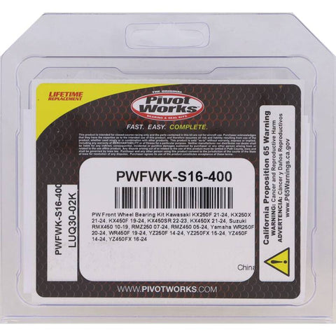 Pivot Works 21-23 Kawasaki KX250F Front Wheel Bearing Kit - PWFWK-S16-400