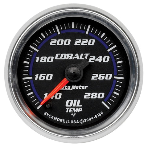 Autometer Cobalt 52mm 140-280 Deg F Full Sweep Electronic Oil Temp Gauge - 6156