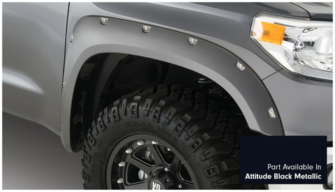 Bushwacker 16-18 Toyota Tundra Fleetside Pocket Style Flares 4pc - Midnight Black - 30918-43
