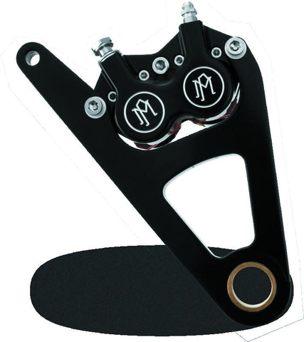 Performance Machine Front 4 Piston Caliper and Bracket - Contrast Cut - 1230-0017-BM