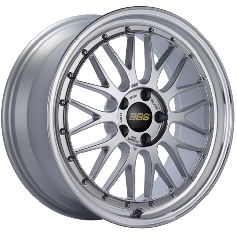 BBS LM 19x8.5 5x112 ET48 Diamond Silver Center Diamond Cut Lip Wheel -82mm PFS/Clip Required - LM249DSPK