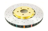DBA 05-10 Mustang GT V8 Shelby Edition Front Drilled & Slotted 5000 Series 2 Piece Rotor Assembled w - DBA52124GLDXS