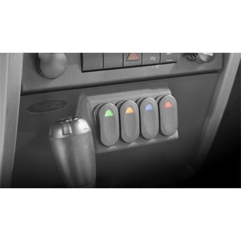 Rugged Ridge Lower Console Switch Panel 07-10 Jeep Wrangler JK - 17235.55