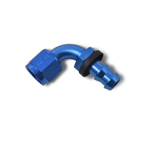 Russell Performance -6 AN Twist-Lok 90 Degree Hose End (Blue) - 624160