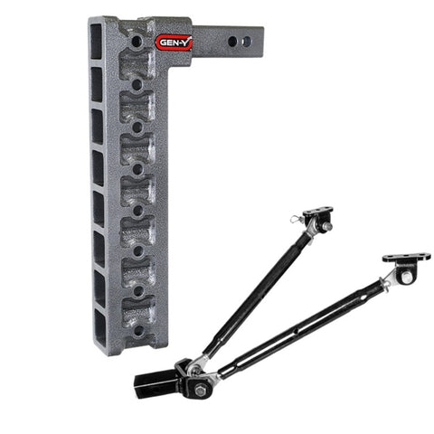 Gen-Y Mega Duty 2in Shank 17.5in Drop 2K TW 16K Hitch w/GH-0100 Stabilizer Kit - GH-508