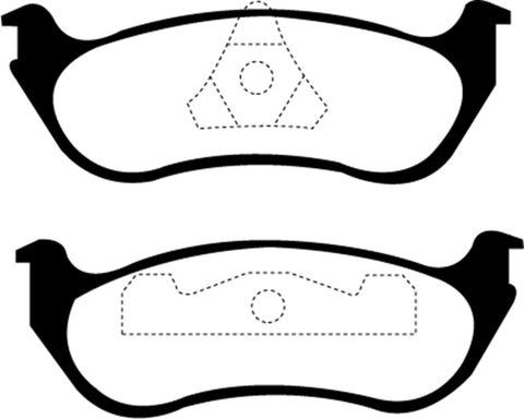 EBC 95-97 Ford Crown Victoria 4.6 (ABS) (Steel PisTons) Redstuff Rear Brake Pads - DP31627C