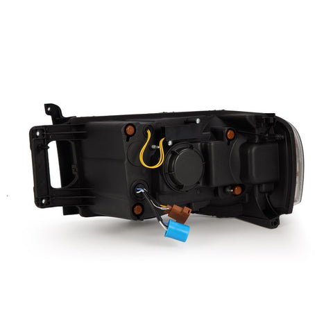 AlphaRex 02-05 Dodge Ram 1500 PRO-Series Projector Headlights Plank Style Alpha Black w/Seq Signal - 880572