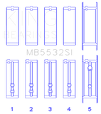 King Engine Bearings Chevrolet 151/153 (Size STD) Main Bearing Set - MB5532SI