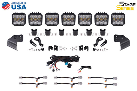 Diode Dynamics Bronco SS5 Sport CrossLink Windshield - Yellow Combo Lightbar Kit - DD7233