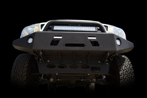 DV8 Offroad 05-15 Toyota Tacoma Front Bumper Winch Ready - Black Powdercoat - FBTT1-01