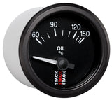 Autometer Stack 52mm 60-150 Deg C M10 Male Electric Oil Temp Gauge - Black - ST3209