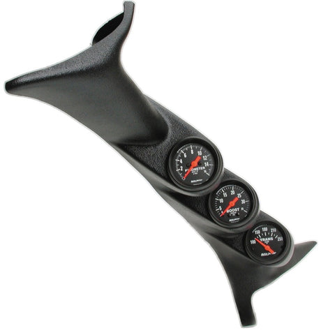 Autometer 99-06 Ford Powerstroke/SD Black Triple Pillar Z-Series Gauge Kit - 7072