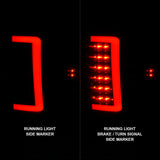 ANZO 2007-2013 GMC Sierra LED Tail Lights w/ Light Bar Black Housing Clear Lens - 311388