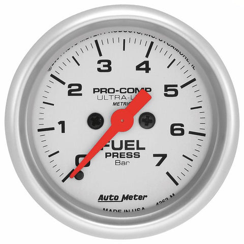 AutoMeter Gauge Fuel Pressure 2-1/16in. 7 Bar Electric Ultra-Lite - 4363-M