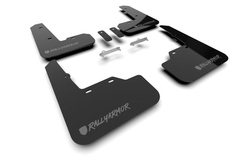 Rally Armor 22-26 Subaru WRX Black UR Mud Flap Altered Font Dark Grey Logo - MF92-UR-BLK/DGRY-X