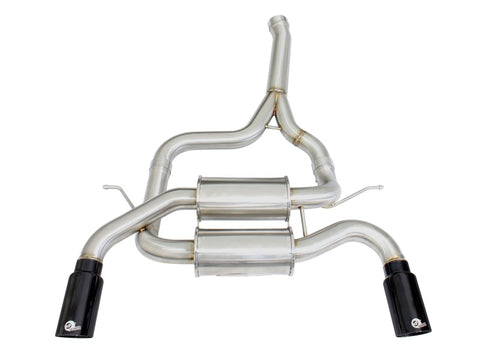 aFe MACHForce XP SS-304 Black Tip 2.5in Dia Axle Back Exhaust 12-15 BMW 335i (F30) 3.0L (t) - 49-36325-B