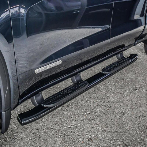Westin 19-20 Chevrolet Silverado/GMC Sierra 1500 Double Cab PRO TRAXX 5 Oval Nerf Step Bars - Black - 21-54125