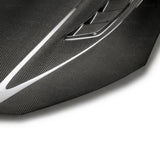 Seibon 17-20 Honda Civic Type-R (FK8) TSII Style Carbon Fiber Hood - HD17HDCVR-TSII
