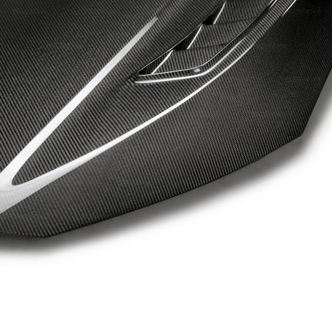 Seibon 17-20 Honda Civic Type-R (FK8) TSII Style Carbon Fiber Hood - HD17HDCVR-TSII