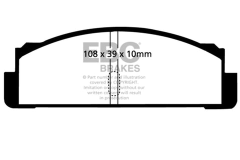 EBC 68-83 Fiat 124 1.6 Greenstuff Rear Brake Pads - DP2130