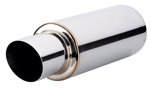 Vibrant TPV Round Muffler (23in Long) with 4in Round Tip Straight Cut - 4in inlet I.D. - 1091